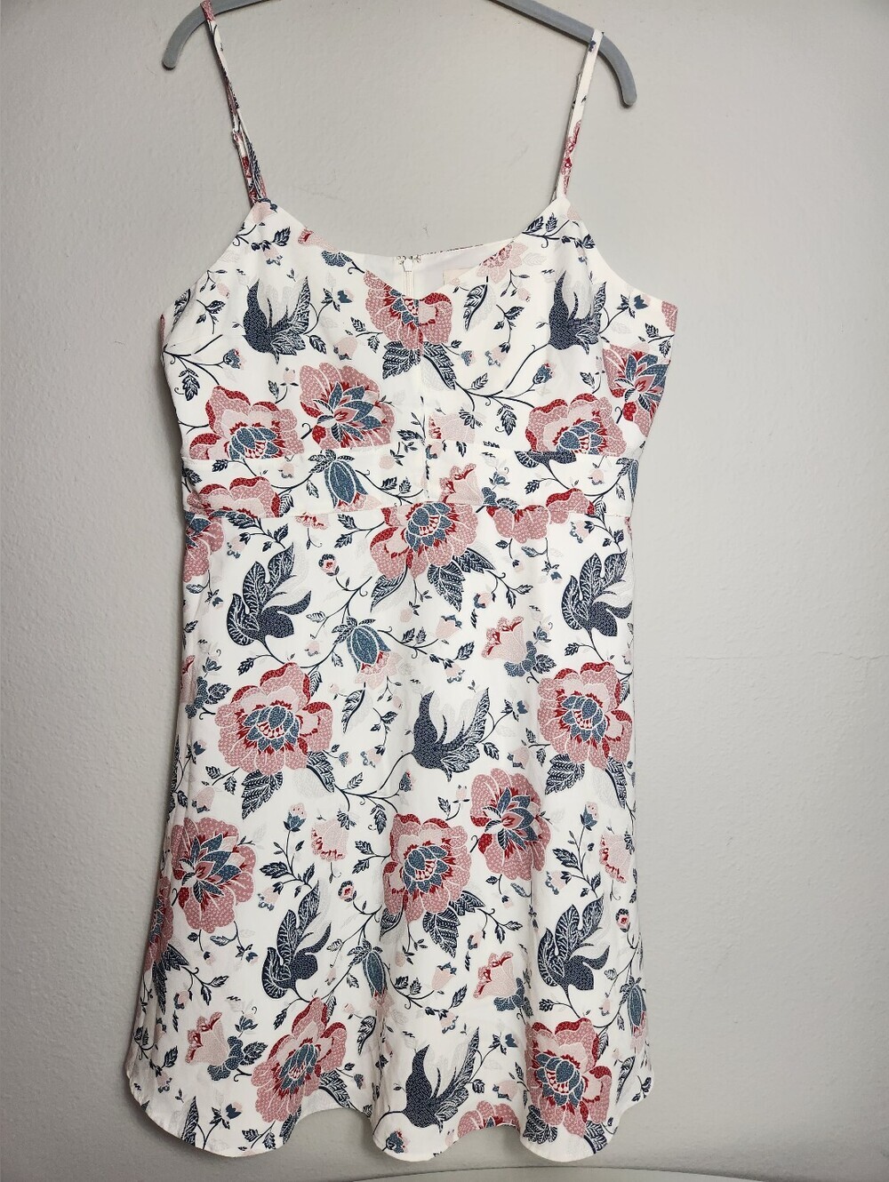 Loft Womens |16| White Floral Fit & Flare Sleeveless Dress